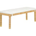 Amara Woven Rattan Bench by TOV Furniture. Made from rattan veneer, wood in a cottage & farmhouse style.