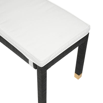 Amara Woven Rattan Bench by TOV Furniture. Made from rattan veneer, wood in a cottage & farmhouse style.