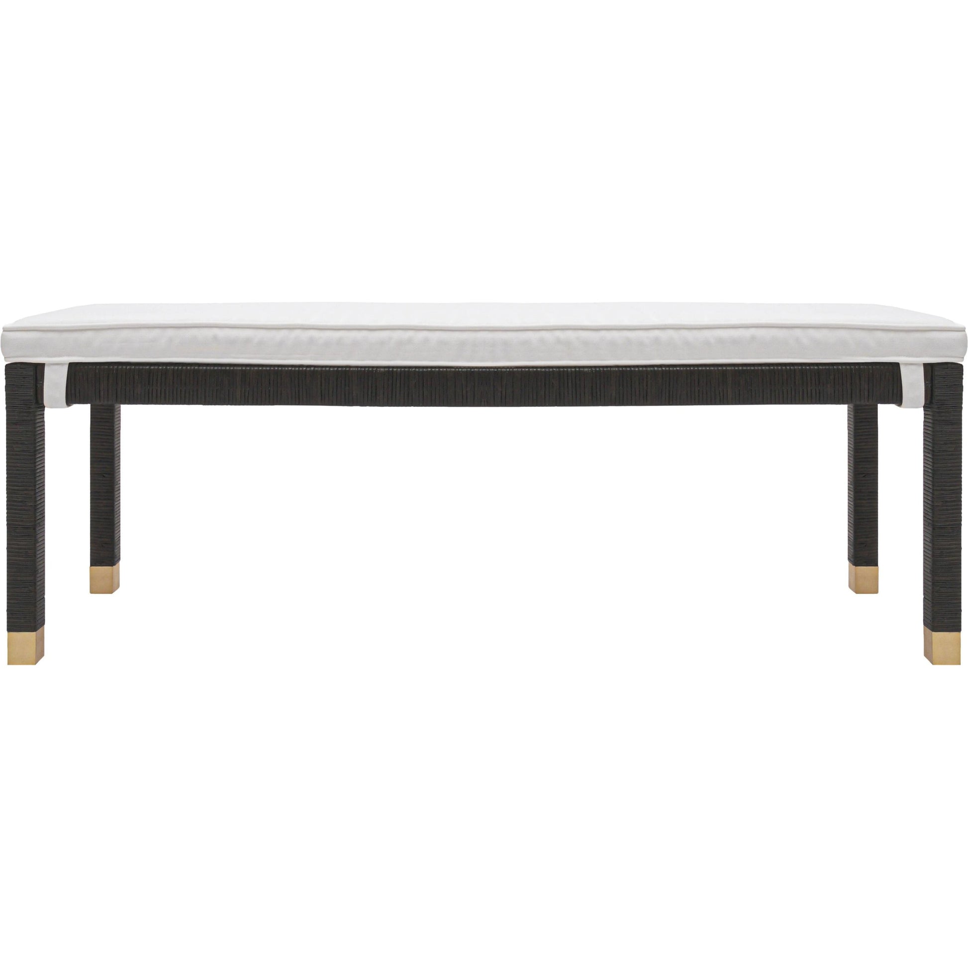 Amara Woven Rattan Bench by TOV Furniture. Made from rattan veneer, wood in a cottage & farmhouse style.