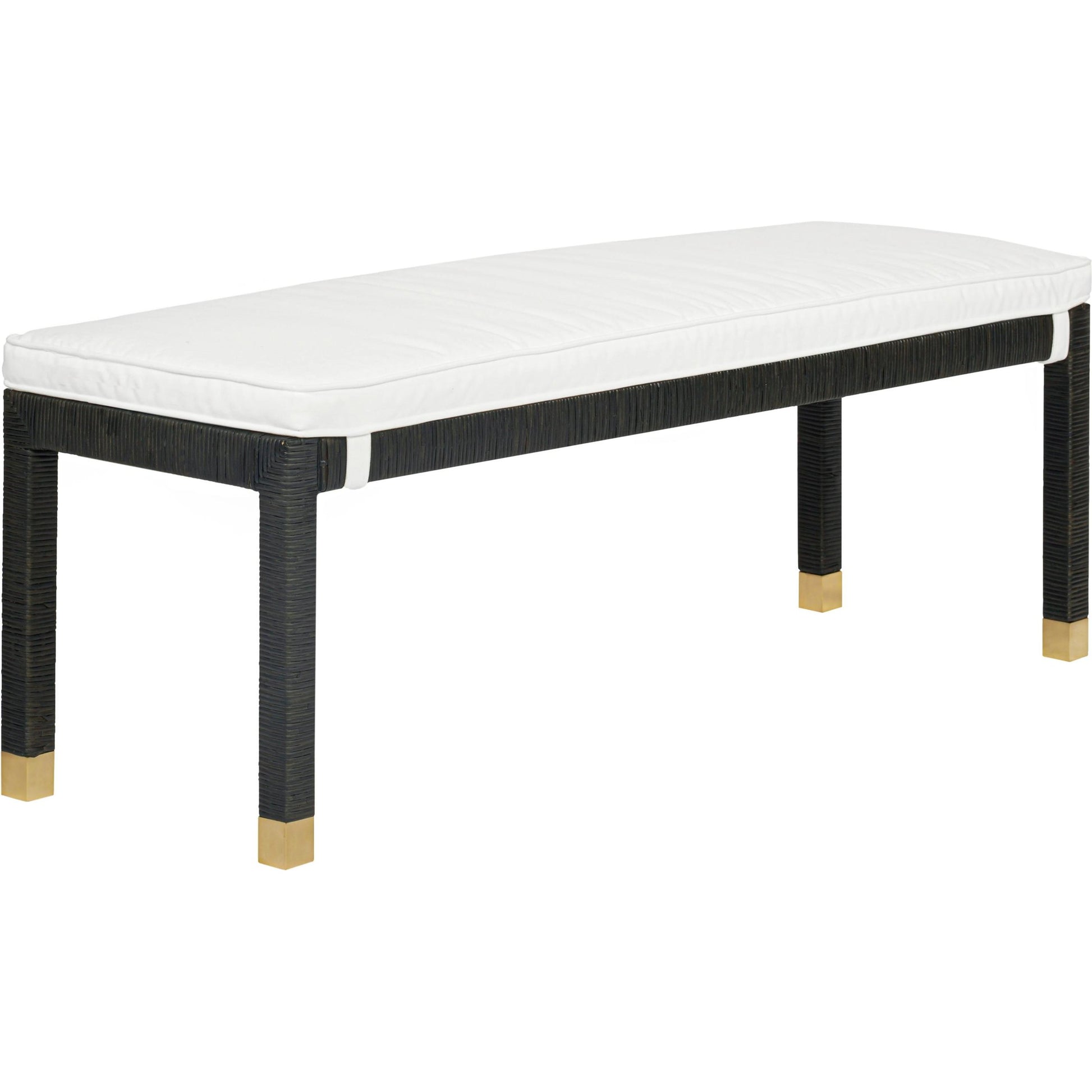 Amara Woven Rattan Bench by TOV Furniture. Made from rattan veneer, wood in a cottage & farmhouse style.