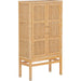 Amara Woven Rattan Cabinet by TOV Furniture. Made from rattan veneer, wood in a cottage & farmhouse style.