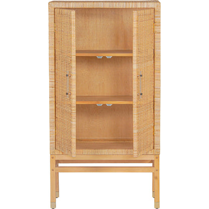 Amara Woven Rattan Cabinet by TOV Furniture. Made from rattan veneer, wood in a cottage & farmhouse style.