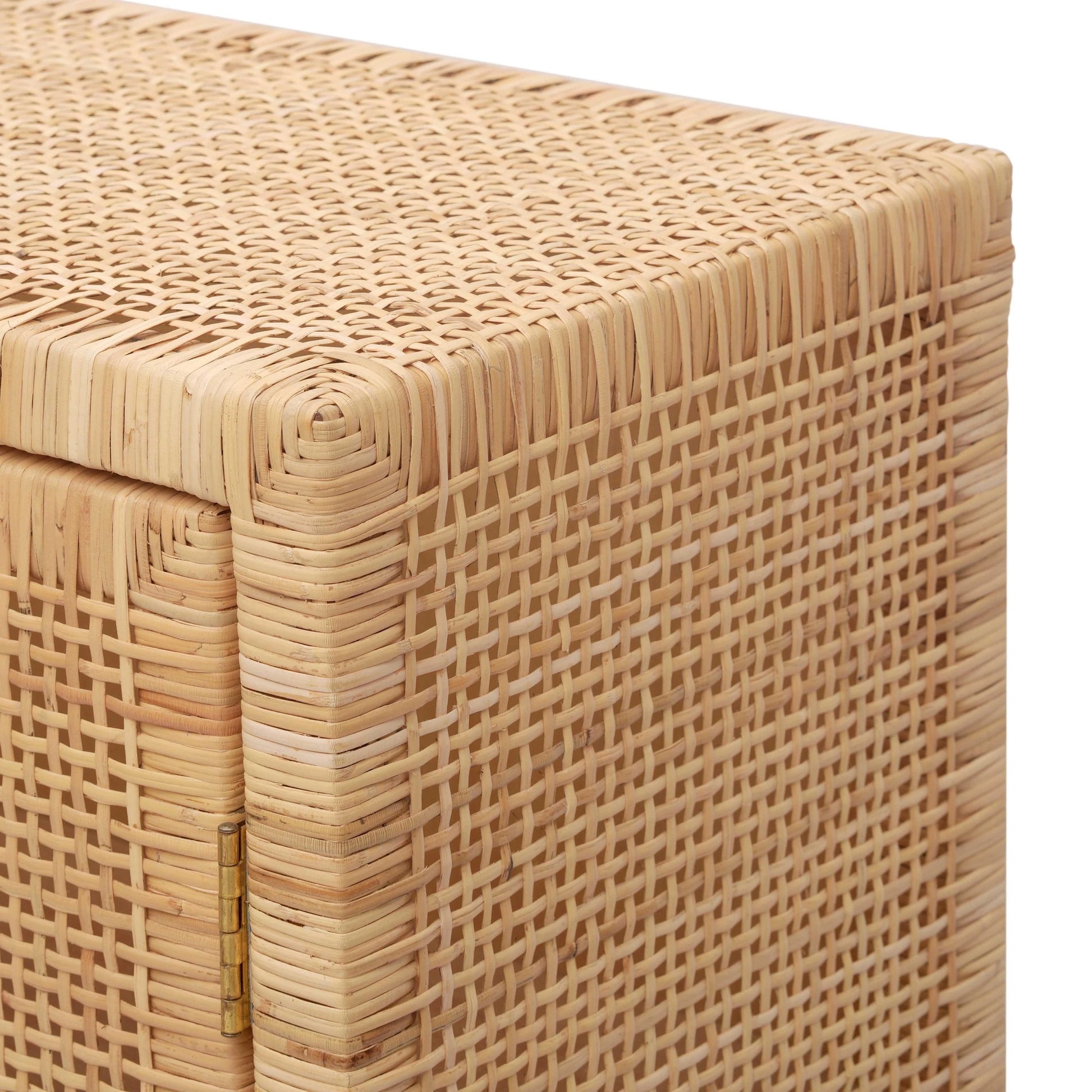Amara Woven Rattan Cabinet by TOV Furniture. Made from rattan veneer, wood in a cottage & farmhouse style.