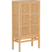 Amara Woven Rattan Cabinet by TOV Furniture. Made from rattan veneer, wood in a cottage & farmhouse style.