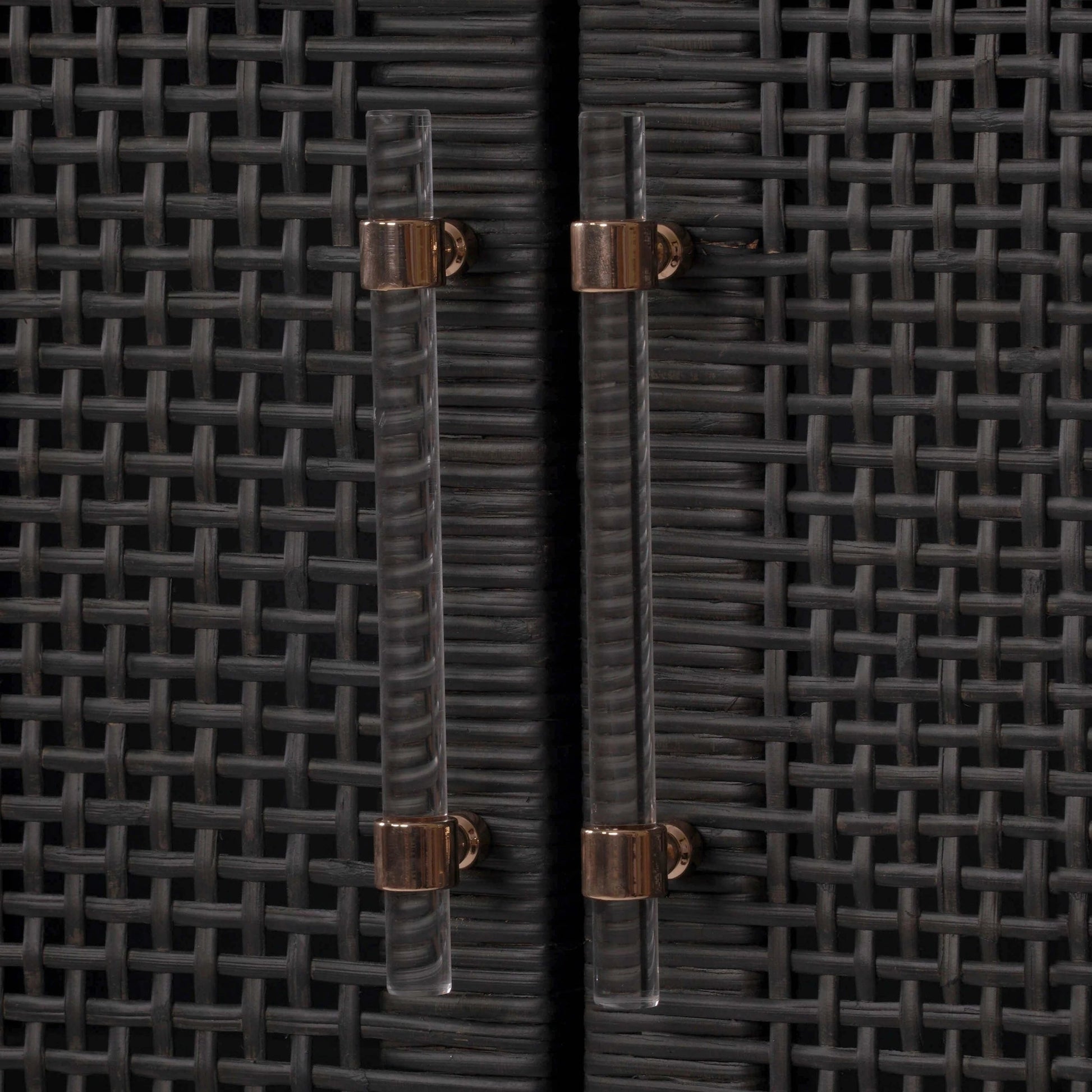 Amara Woven Rattan Cabinet by TOV Furniture. Made from rattan veneer, wood in a cottage & farmhouse style.