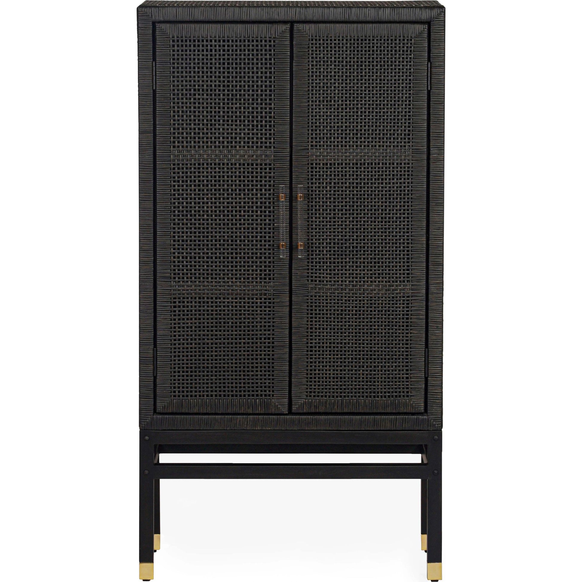 Amara Woven Rattan Cabinet by TOV Furniture. Made from rattan veneer, wood in a cottage & farmhouse style.