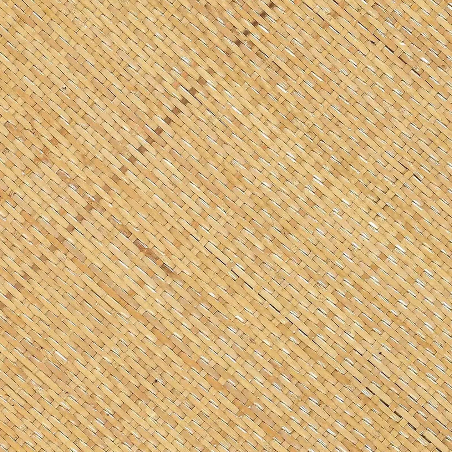 006 SI-2439902 | Closeup | Amara Rattan Side Table by TOV Furniture in natural. Made from brass, plywood, rattan, wood in a rustic style.