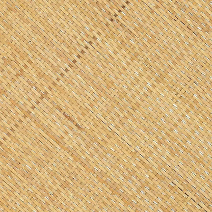 Amara Rattan Side Table by TOV Furniture in natural. Made from brass, plywood, rattan, wood in a rustic style.