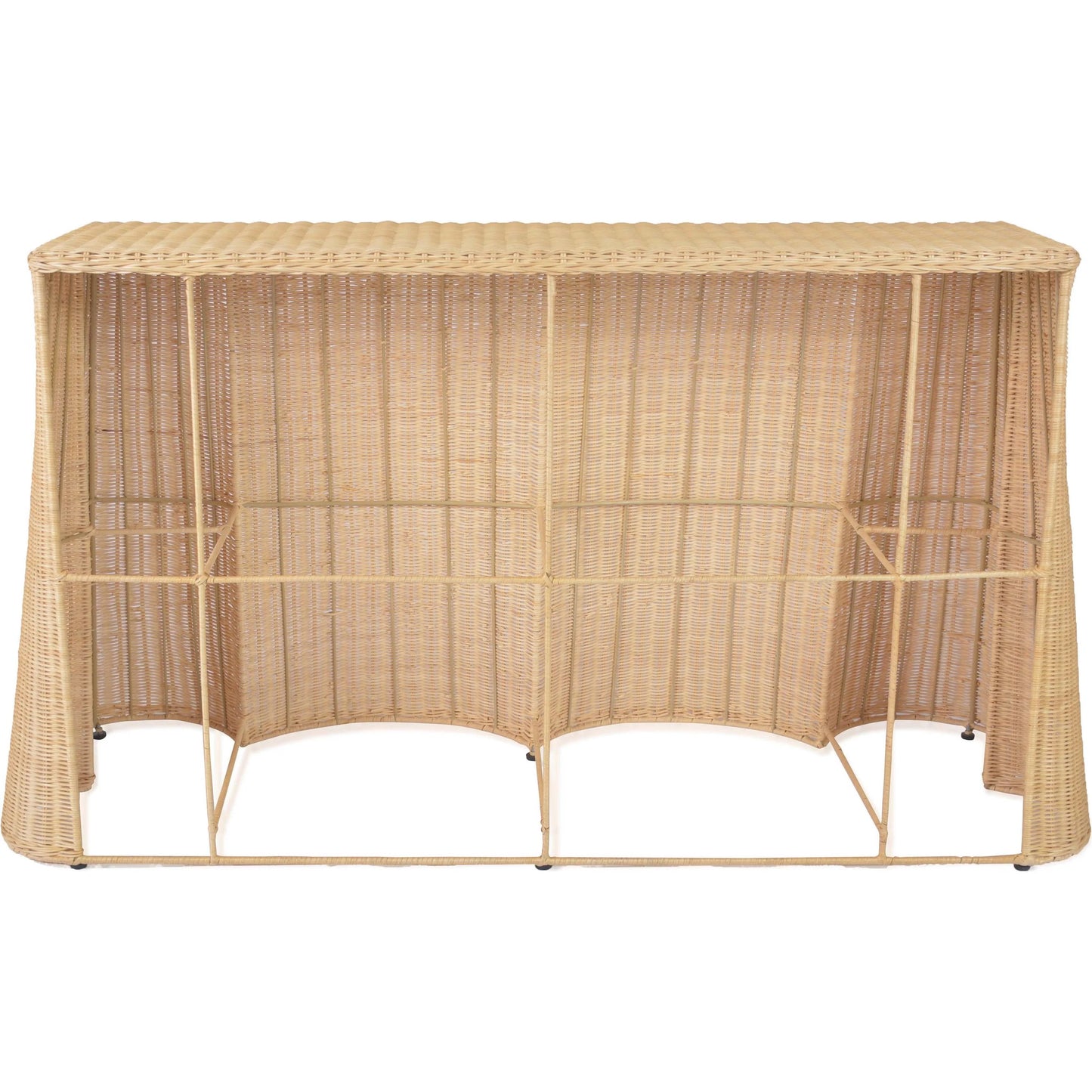 001 SI-2454306 | Additional Silo | Egan Rattan Console Table by TOV Furniture in natural. Made from rattan in a unique style.