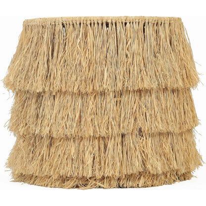 Luau Rattan Round End Table by TOV Furniture in natural. Made from rattan in a unique style.