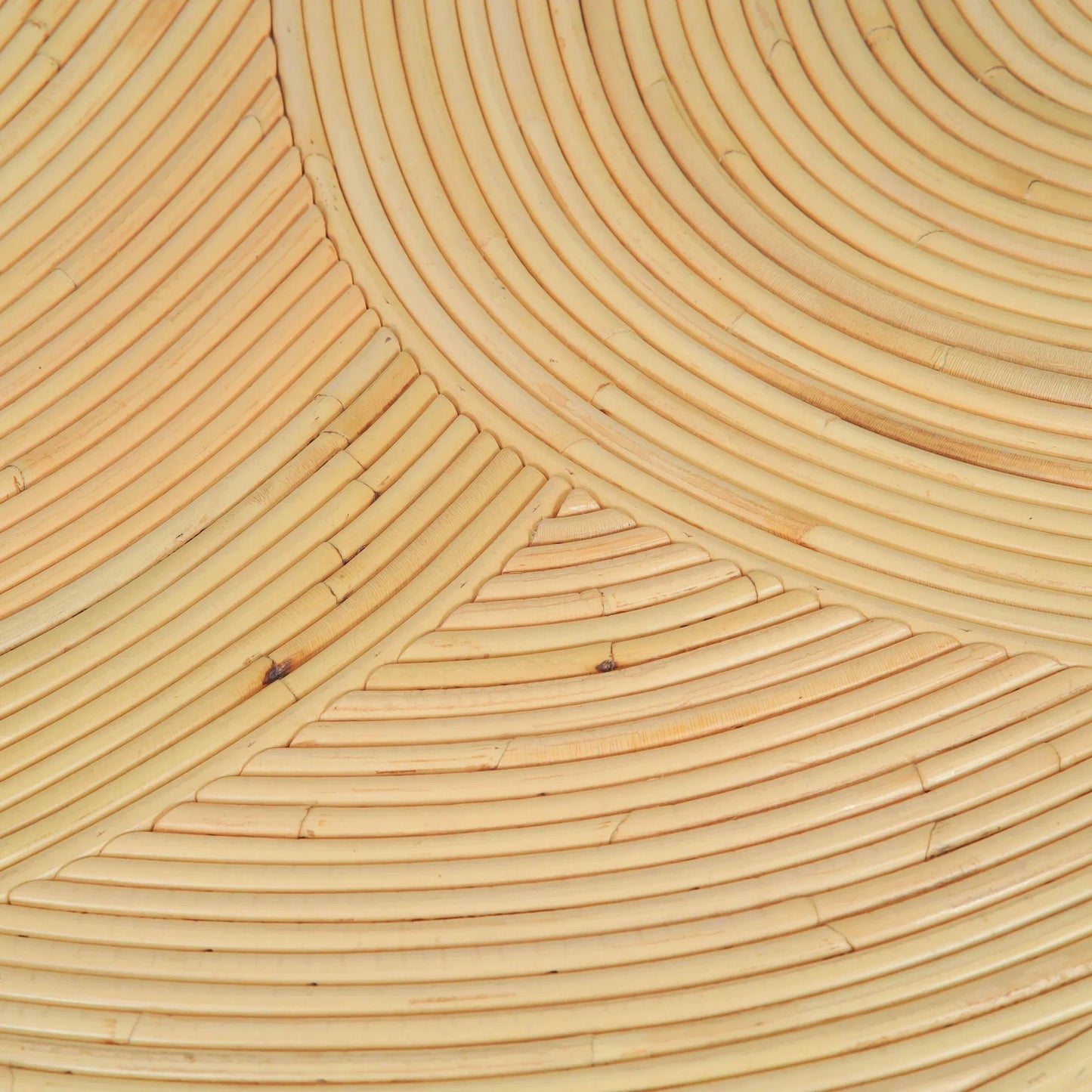 002 SI-2454331 | Closeup | Matea Rattan Arch Side Table by TOV Furniture in natural. Made from rattan in a unique style.