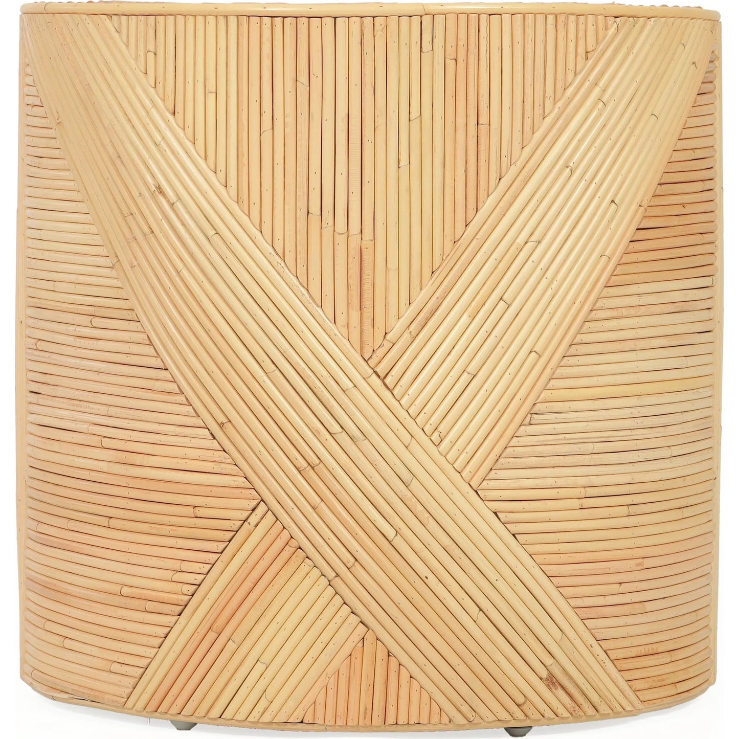 000 SI-2454332 | Additional Silo | Matea Rattan Cross Side Table by TOV Furniture in natural. Made from rattan in a unique style.