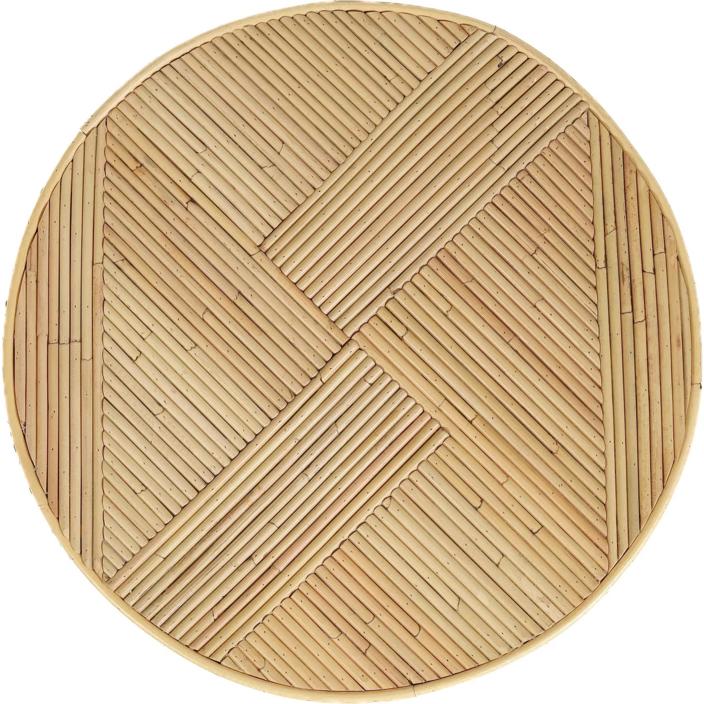 002 SI-2454332 | Additional Silo | Matea Rattan Cross Side Table by TOV Furniture in natural. Made from rattan in a unique style.
