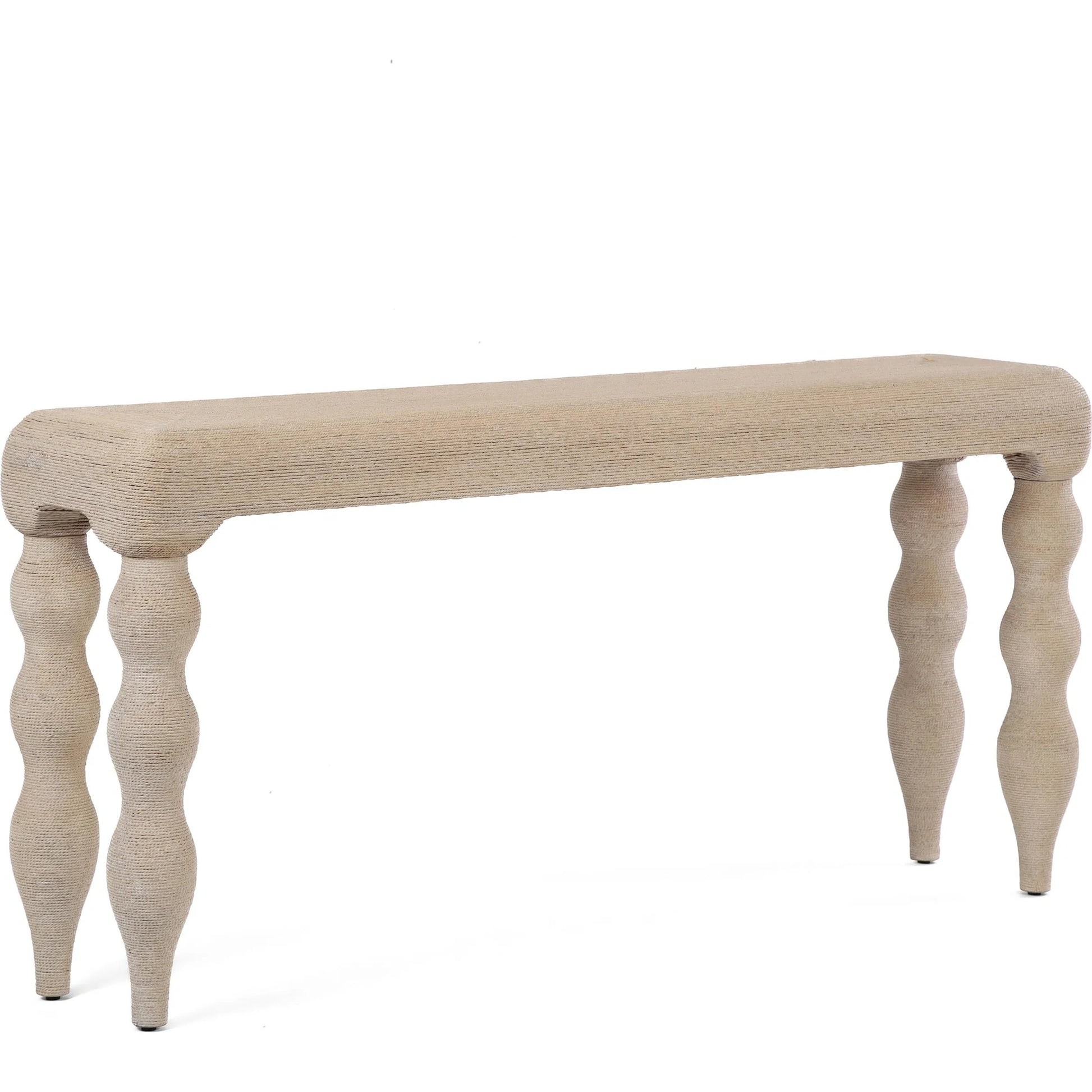 Vicky Rattan Console Table by TOV Furniture in natural. Made from mahogany, plywood in a unique style.