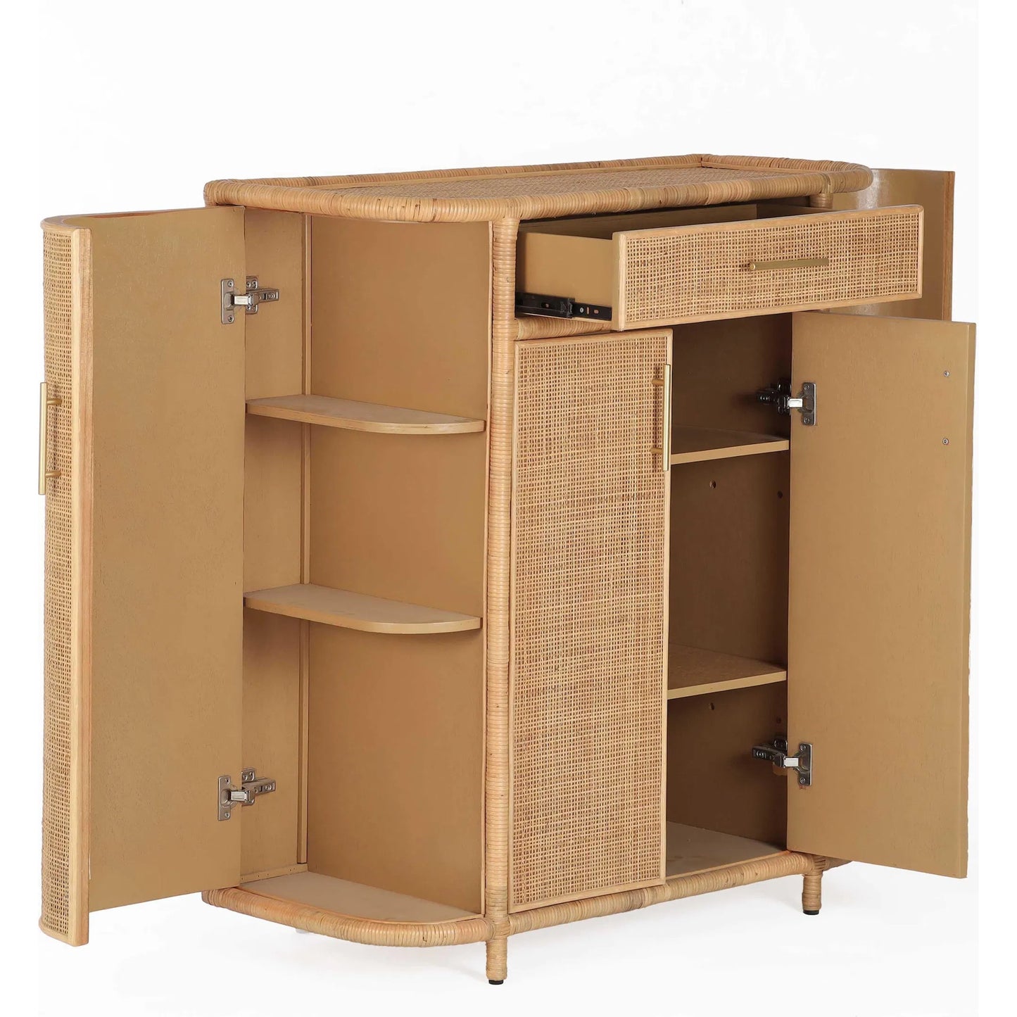 002 SI-2454389 | Additional Silo | Tarot Rattan Bar Cabinet by TOV Furniture in natural. Made from plywood, rattan in a unique style.