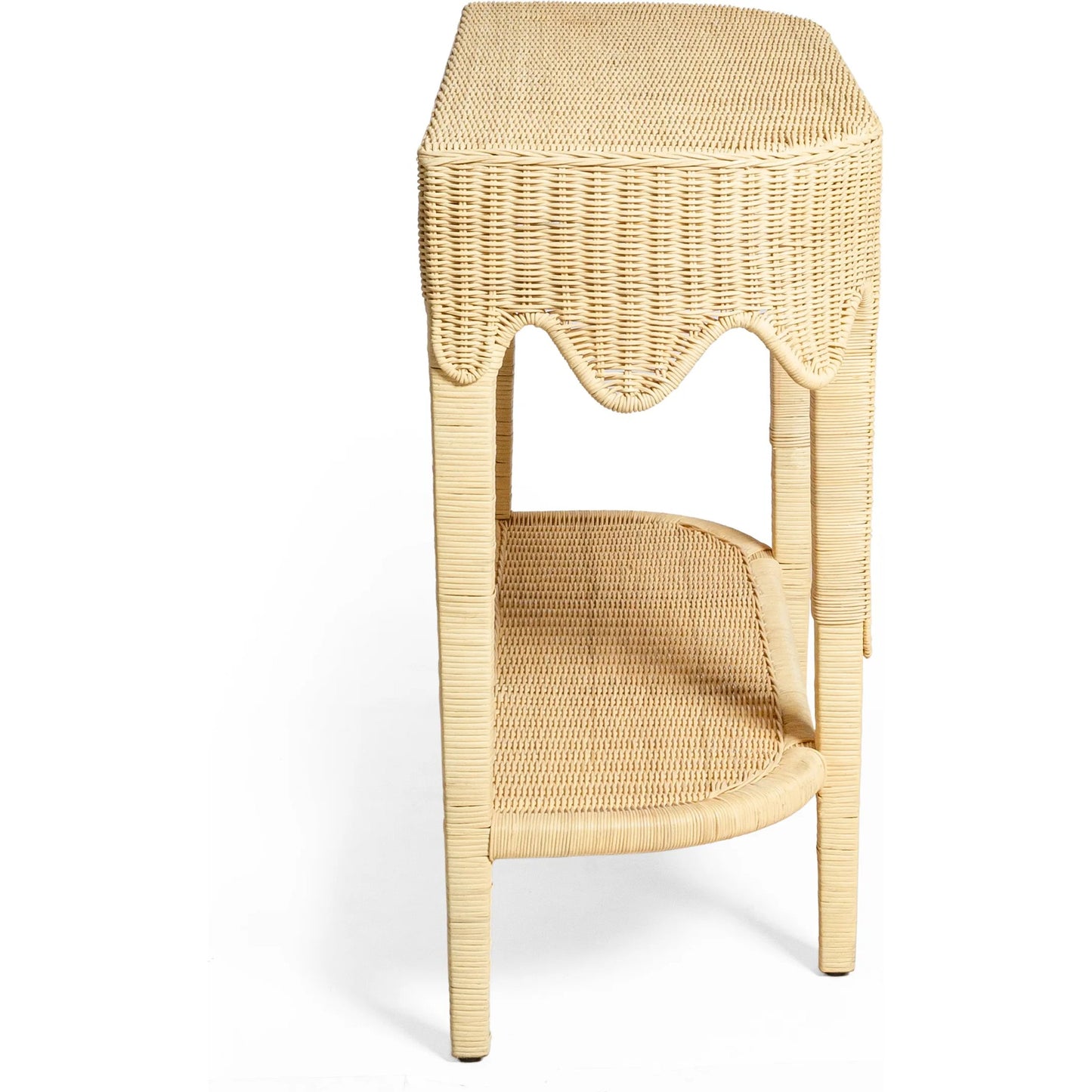 000 SI-2532694 | Additional Silo | Sally Console Table by TOV Furniture in natural. Made from mahogany, plywood, rattan in a unique style.
