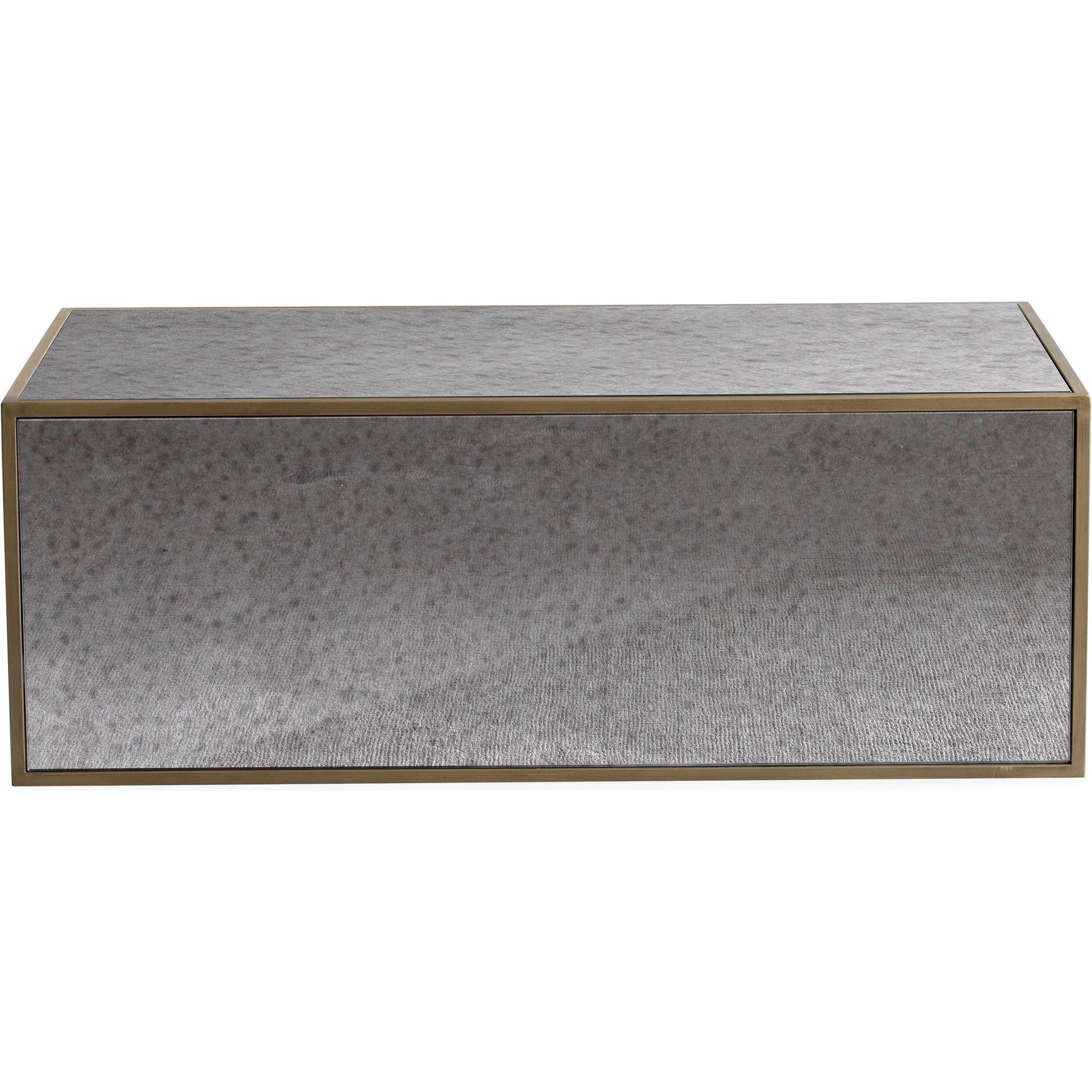 Lana Coffee Table by TOV Furniture in natural. Made from wood, steel, glass in a eclectic & global style.