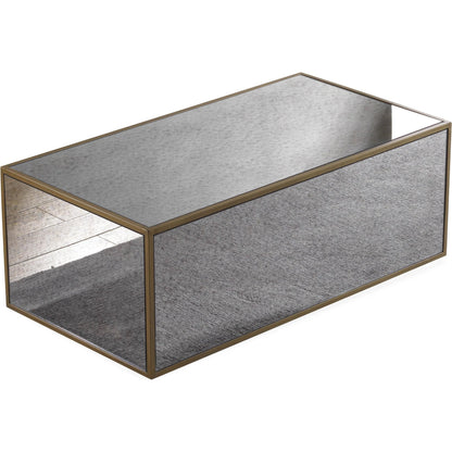 Lana Coffee Table by TOV Furniture in natural. Made from wood, steel, glass in a eclectic & global style.