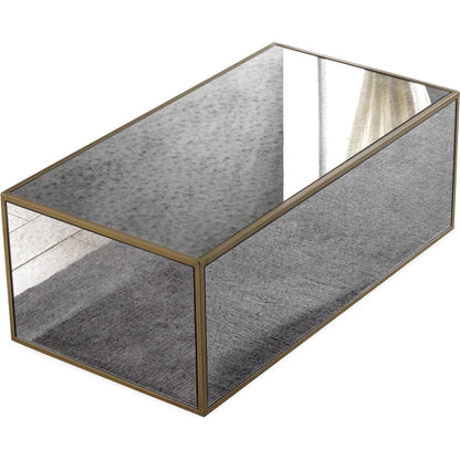 Lana Coffee Table by TOV Furniture in natural. Made from wood, steel, glass in a eclectic & global style.