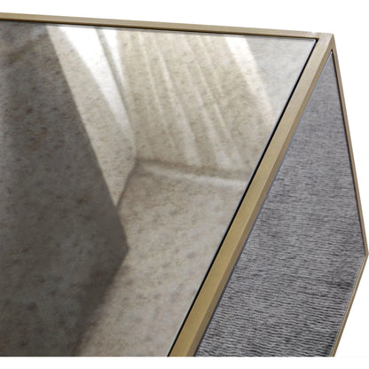 Lana Coffee Table by TOV Furniture in natural. Made from wood, steel, glass in a eclectic & global style.