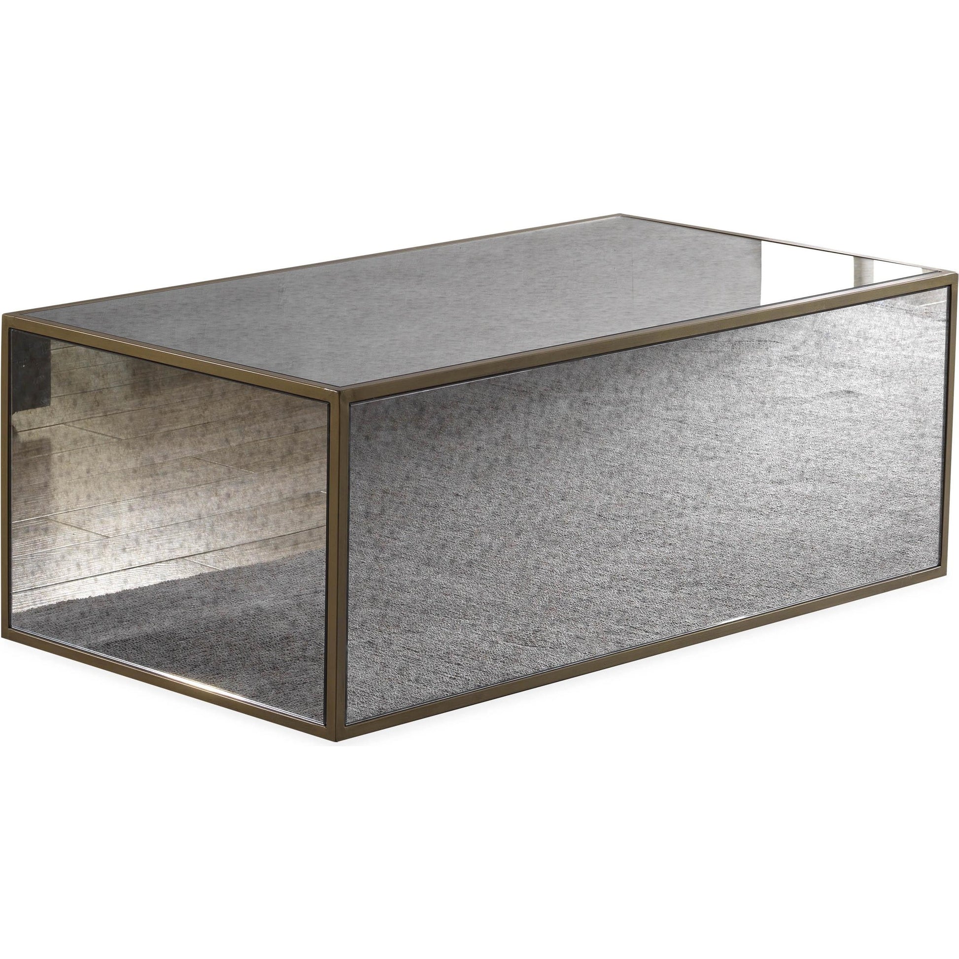 Lana Coffee Table by TOV Furniture in natural. Made from wood, steel, glass in a eclectic & global style.