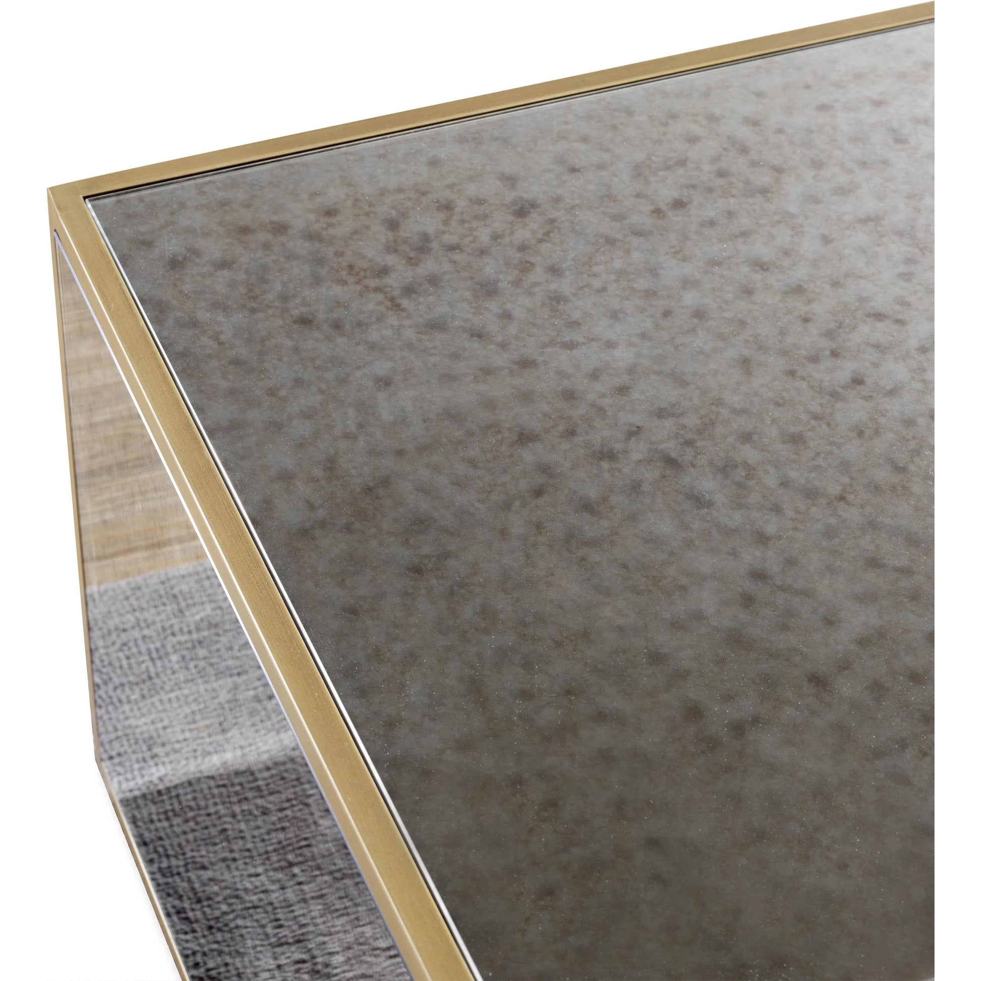 Lana Coffee Table by TOV Furniture in natural. Made from wood, steel, glass in a eclectic & global style.
