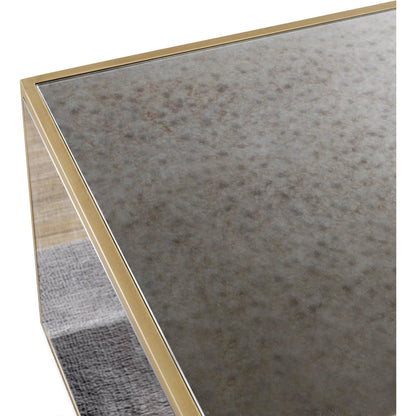 Lana Coffee Table by TOV Furniture in natural. Made from wood, steel, glass in a eclectic & global style.