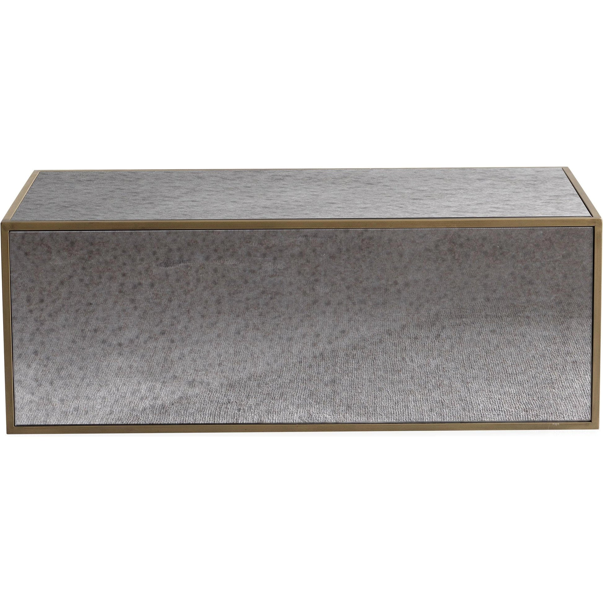 Lana Coffee Table by TOV Furniture in natural. Made from wood, steel, glass in a eclectic & global style.