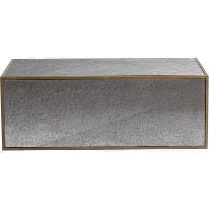 Lana Coffee Table by TOV Furniture in natural. Made from wood, steel, glass in a eclectic & global style.