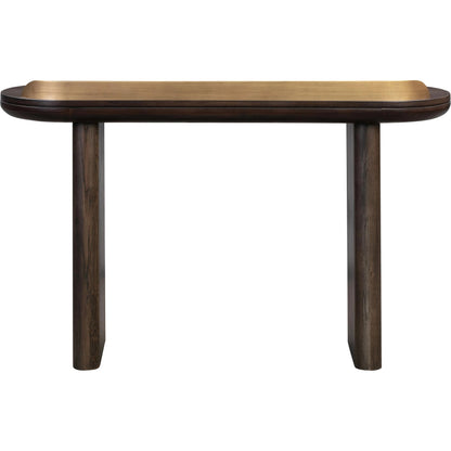 Braden Desk/Console Table by TOV Furniture. Made from acacia, mdf veneer, metal, oak in a modern style.