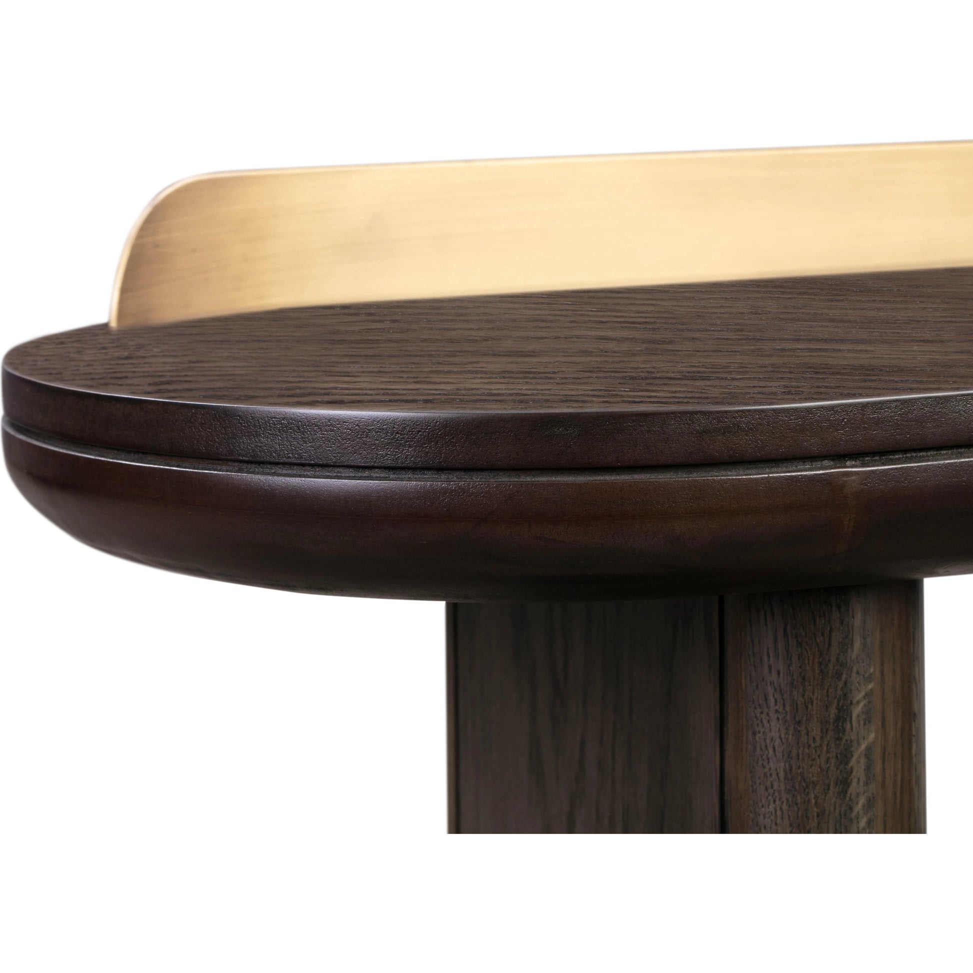 Braden Desk/Console Table by TOV Furniture. Made from acacia, mdf veneer, metal, oak in a modern style.