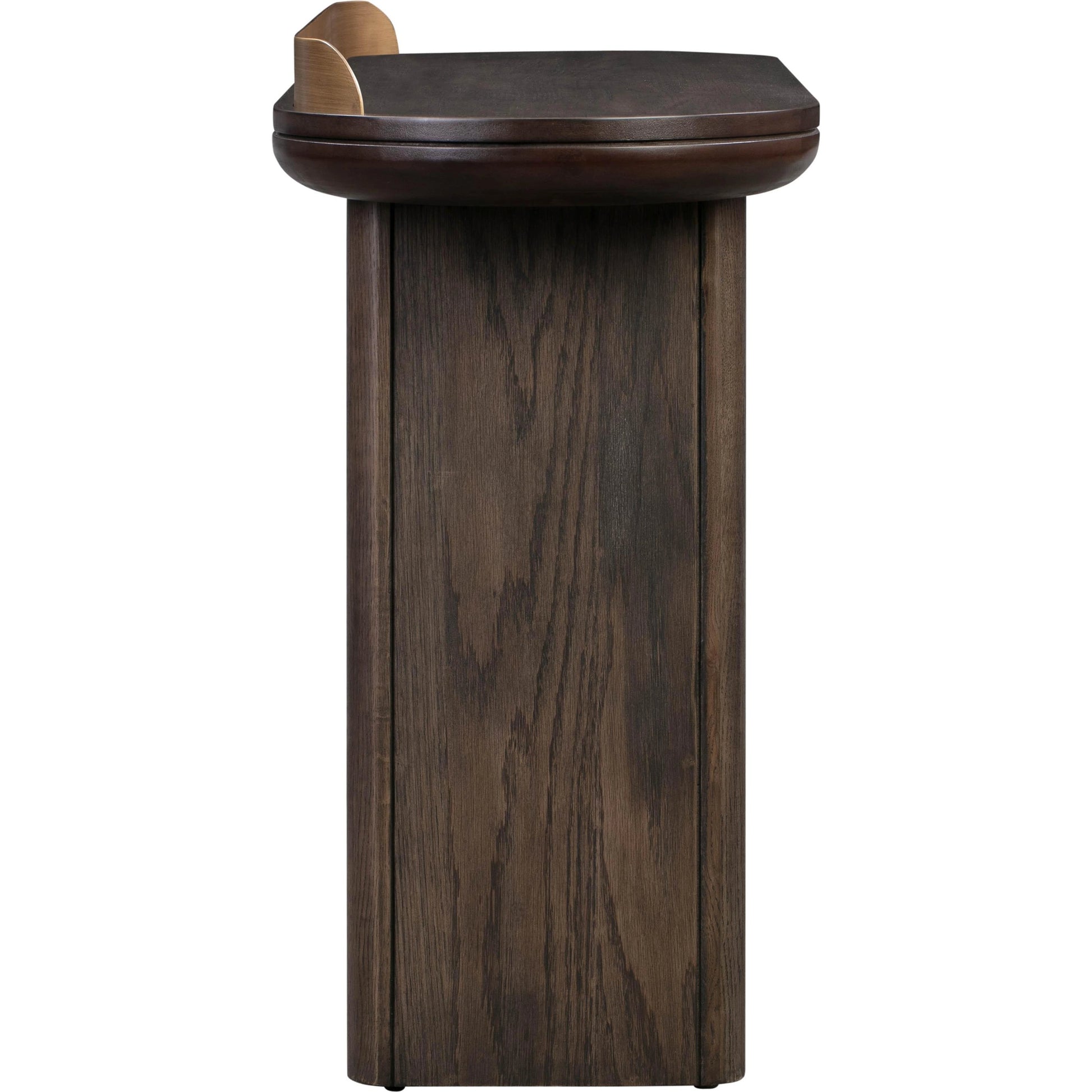 Braden Desk/Console Table by TOV Furniture. Made from acacia, mdf veneer, metal, oak in a modern style.