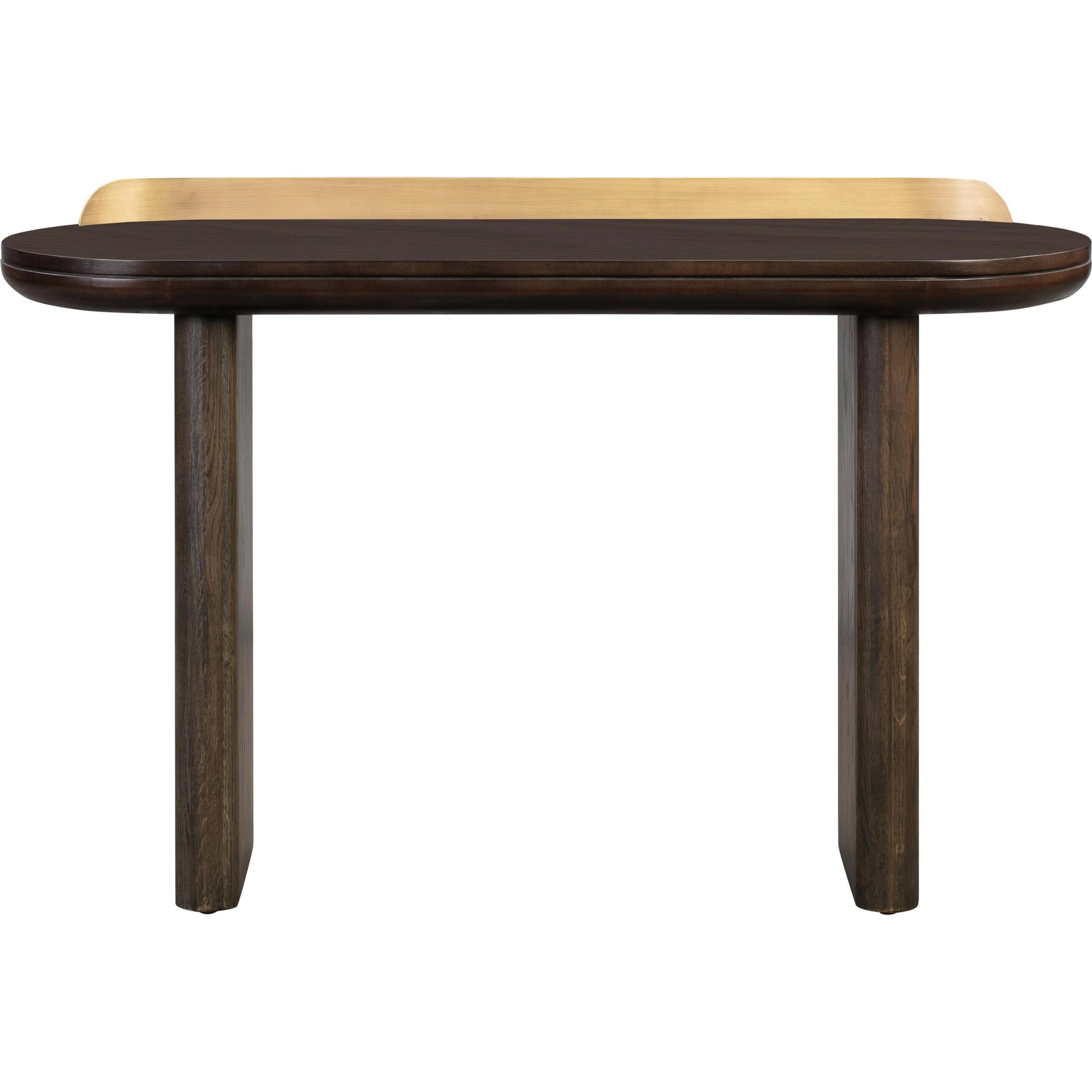 Braden Desk/Console Table by TOV Furniture. Made from acacia, mdf veneer, metal, oak in a modern style.