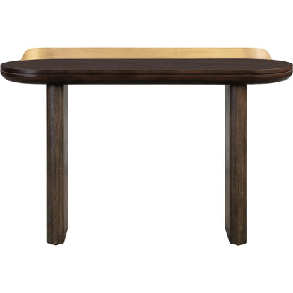 Braden Desk/Console Table by TOV Furniture. Made from acacia, mdf veneer, metal, oak in a modern style.