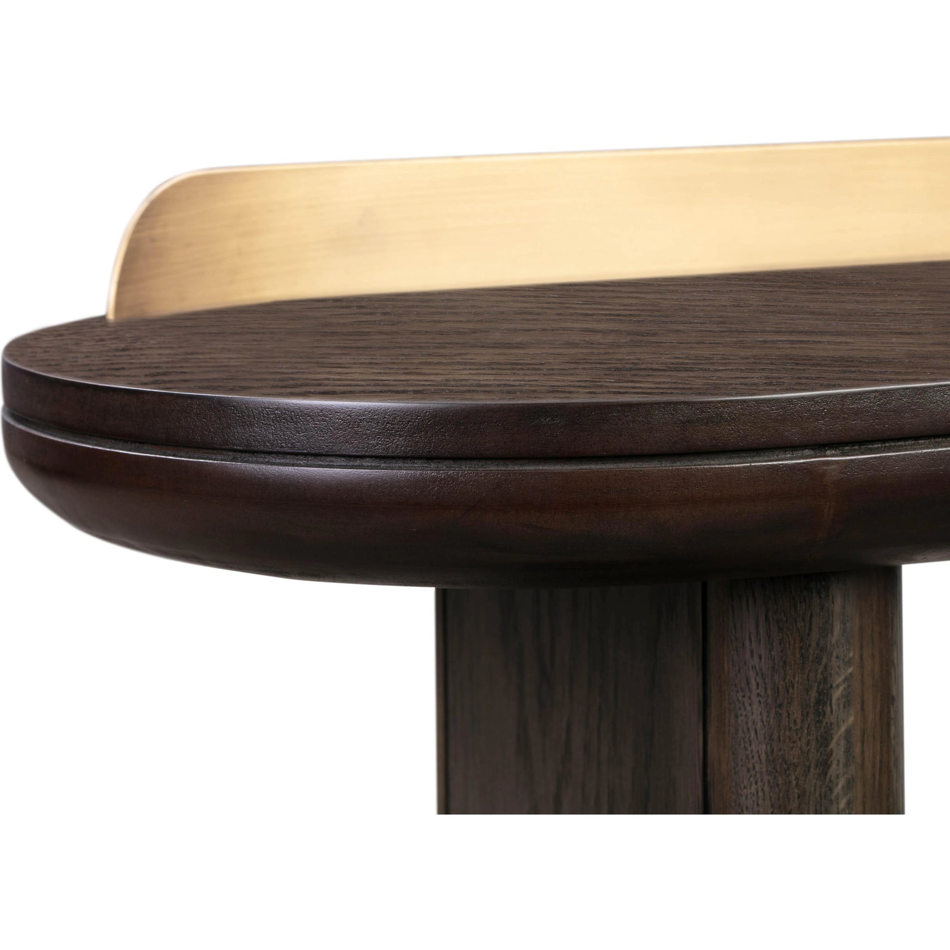 Braden Desk/Console Table by TOV Furniture. Made from acacia, mdf veneer, metal, oak in a modern style.