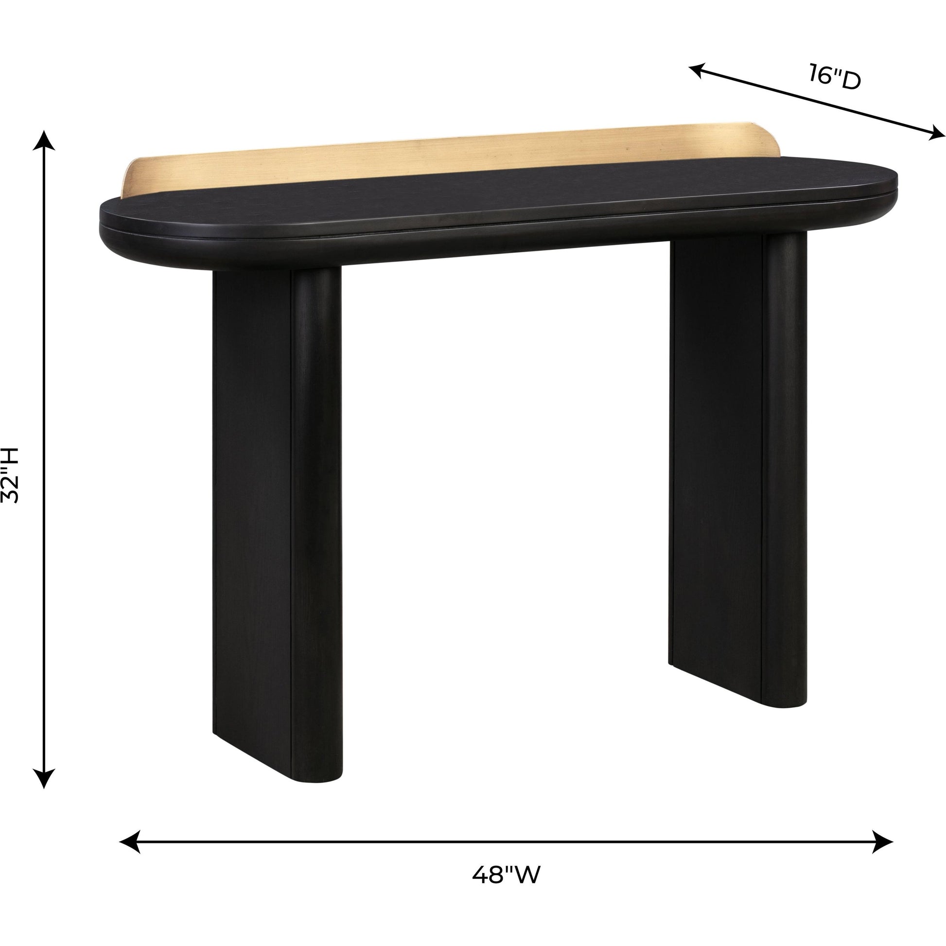 Braden Desk/Console Table by TOV Furniture. Made from acacia, mdf veneer, metal, oak in a modern style.