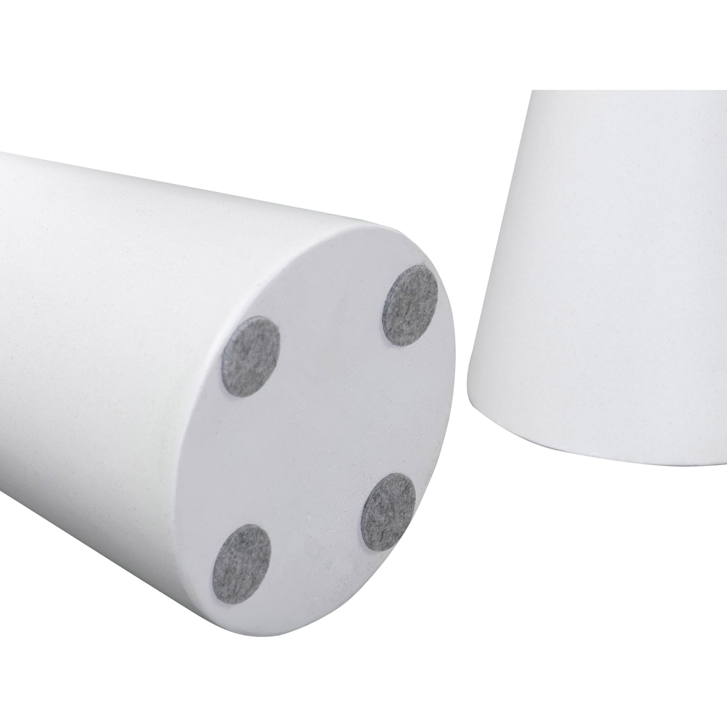 003 SI-1787151 | Closeup | Gianna Concrete Accent Tables (Set of 2) by TOV Furniture in white. Made from concrete in a transitional style.