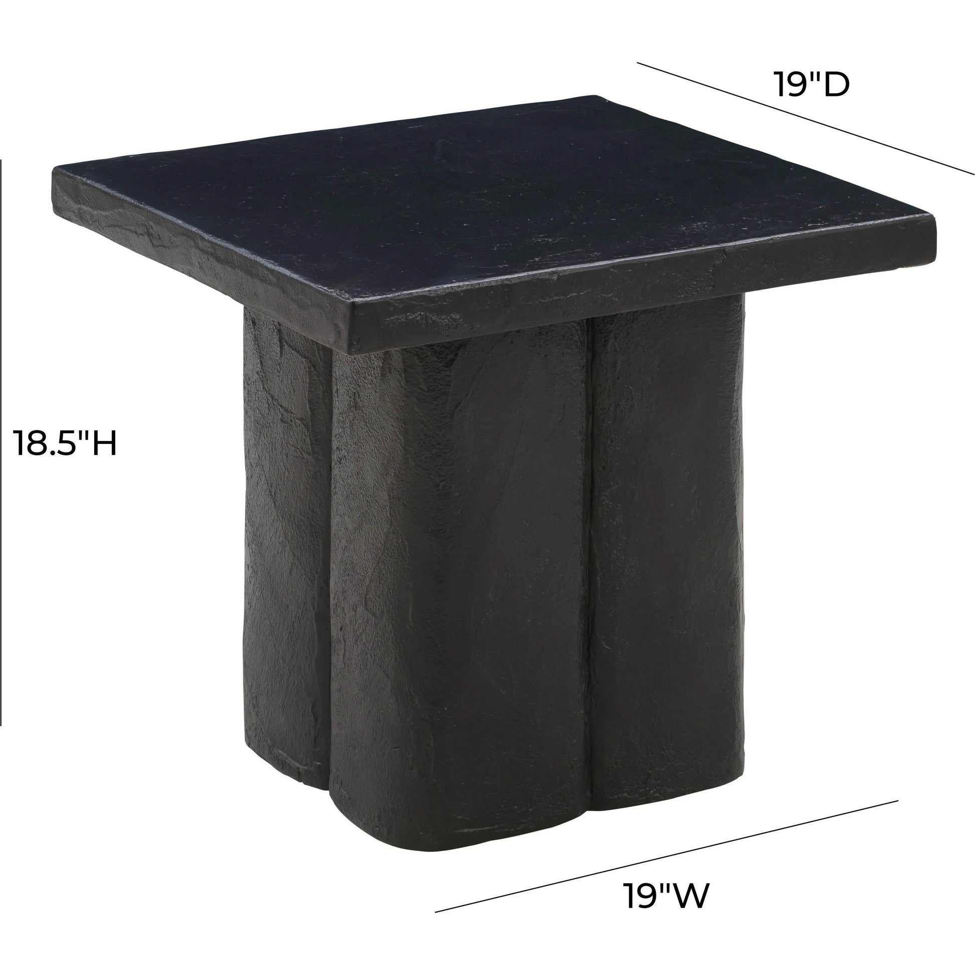 Kayla Side Table by TOV Furniture. Made from concrete in a modern style.