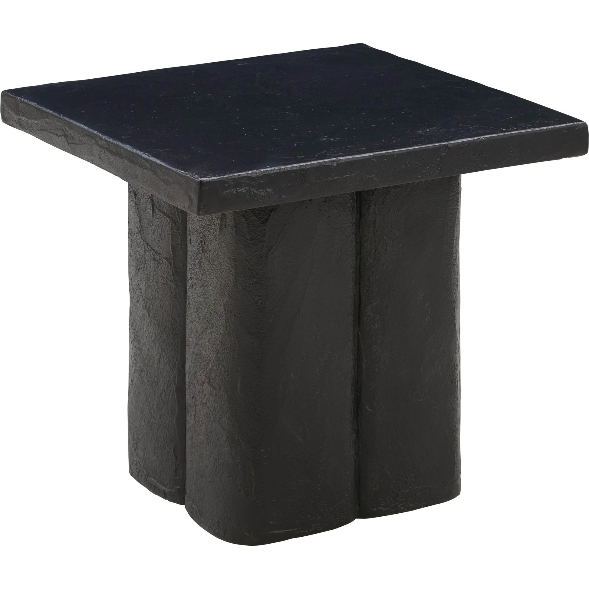 Kayla Side Table by TOV Furniture. Made from concrete in a modern style.