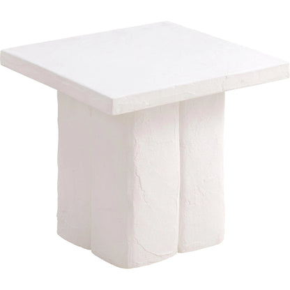 Kayla Side Table by TOV Furniture. Made from concrete in a modern style.