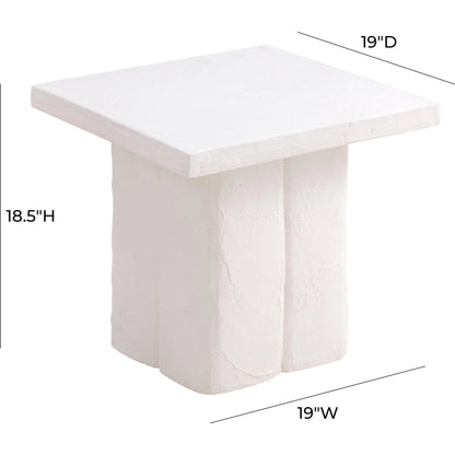 Kayla Side Table by TOV Furniture. Made from concrete in a modern style.
