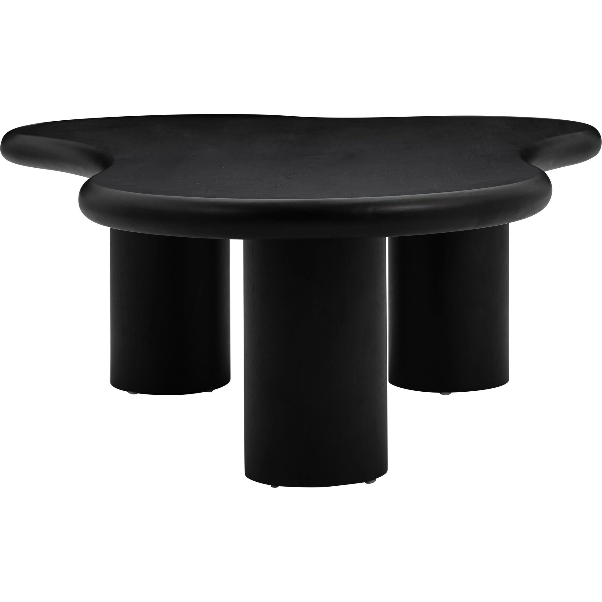 Gotham Onyx Coffee Table by TOV Furniture in black. Made from ash veneer, rubberwood in a modern style.