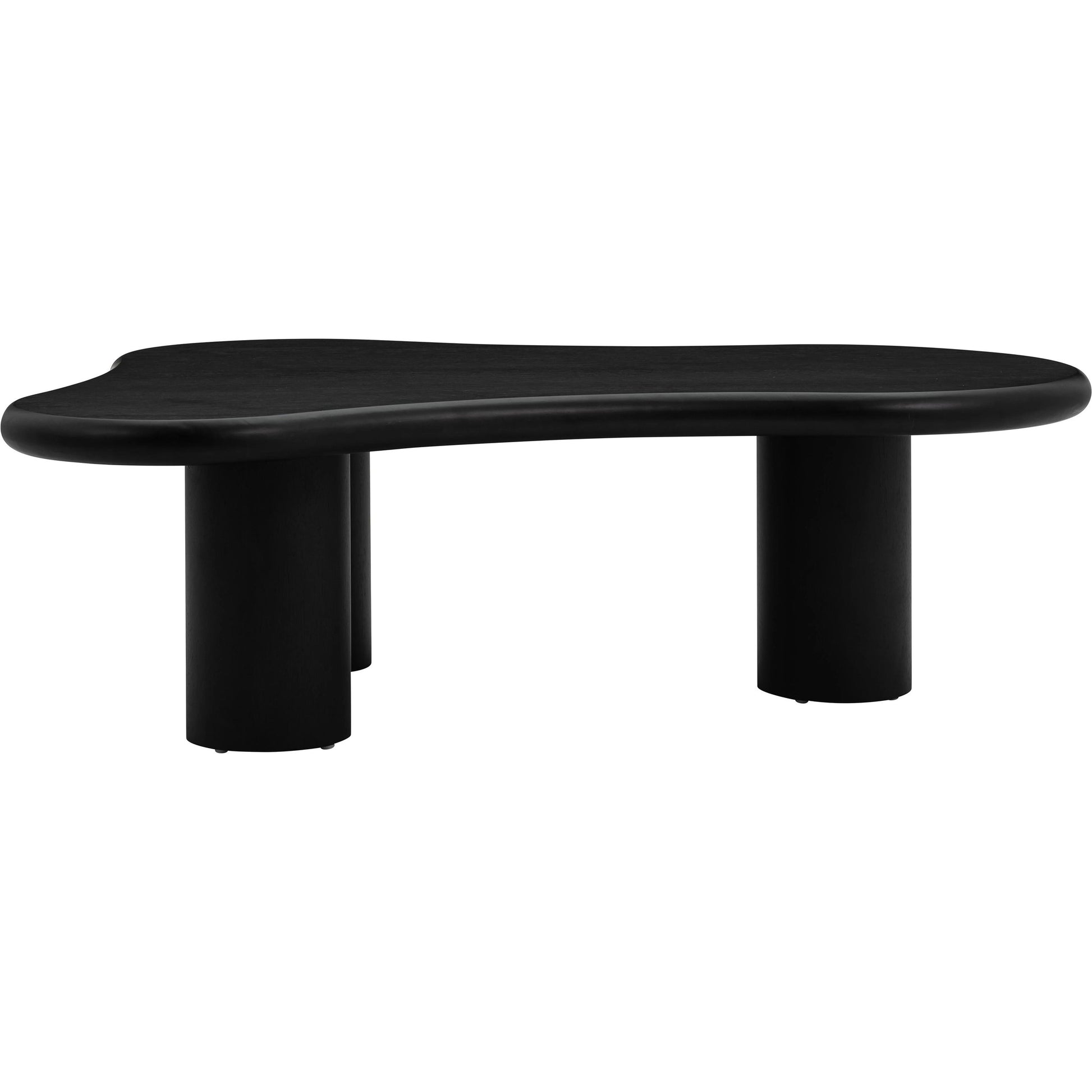 Gotham Onyx Coffee Table by TOV Furniture in black. Made from ash veneer, rubberwood in a modern style.