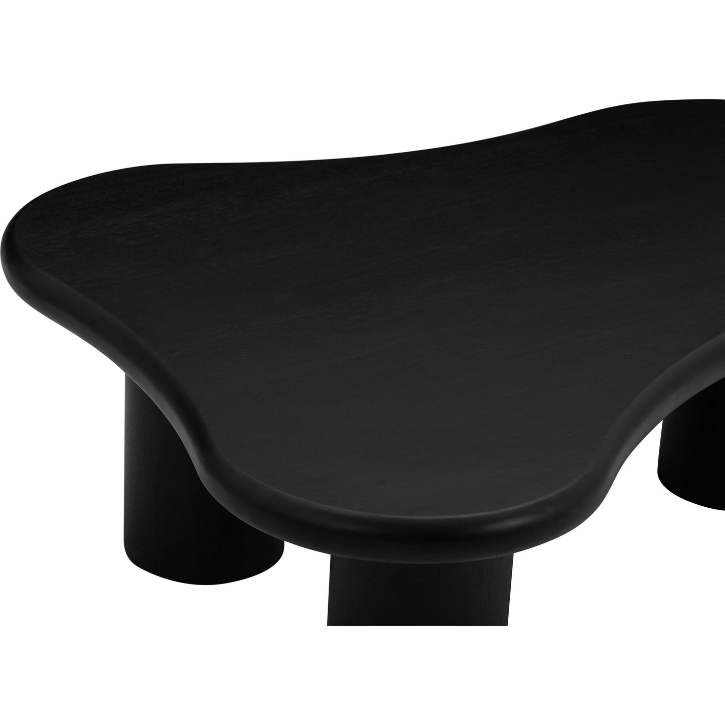 006 SI-1984375 | Closeup | Gotham Onyx Coffee Table by TOV Furniture in black. Made from ash veneer, rubberwood in a modern style.