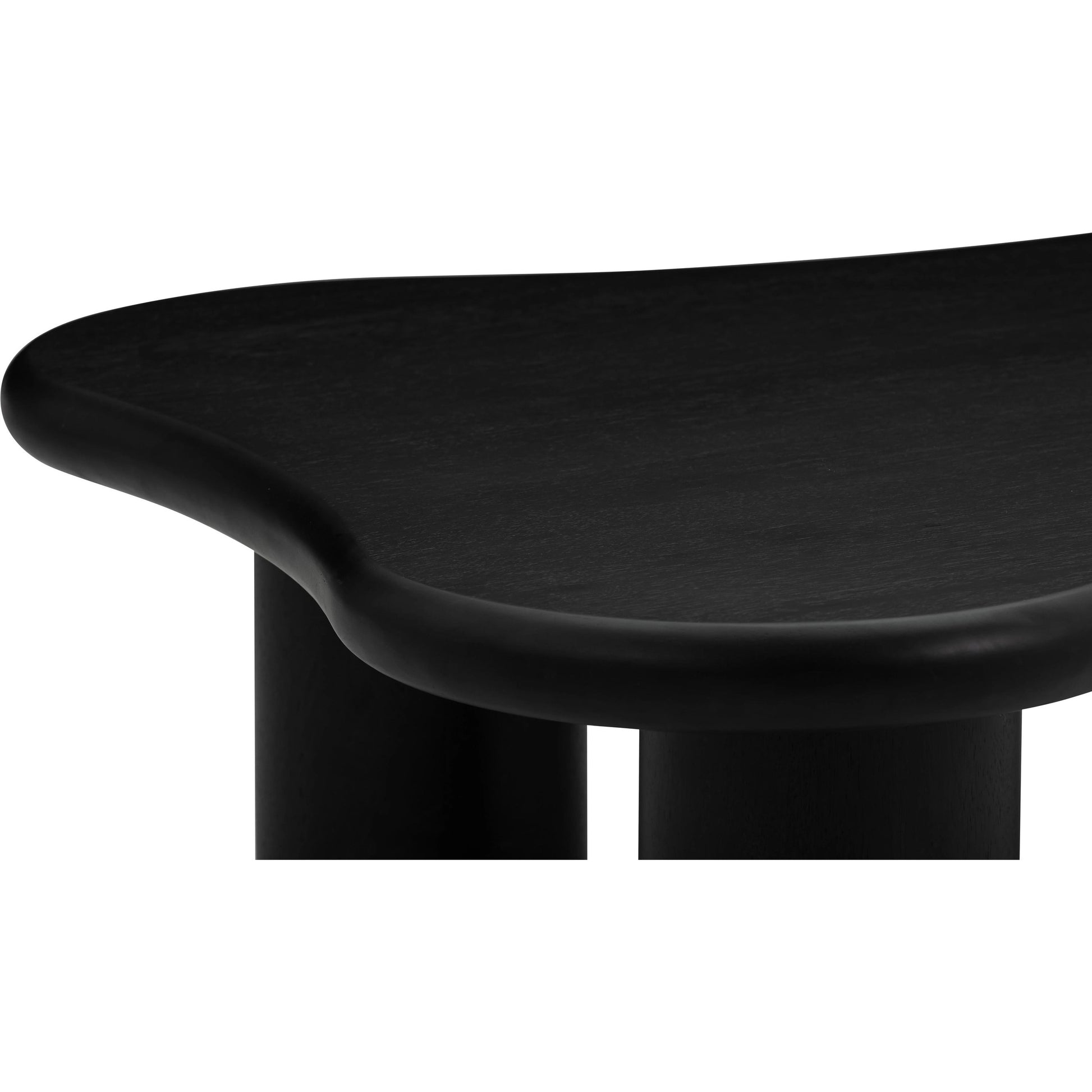 Gotham Onyx Coffee Table by TOV Furniture in black. Made from ash veneer, rubberwood in a modern style.
