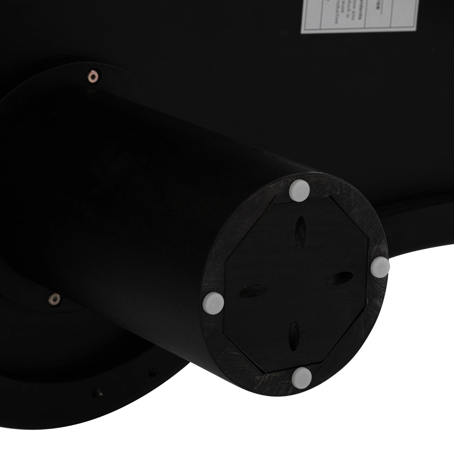 009 SI-1984375 | Closeup | Gotham Onyx Coffee Table by TOV Furniture in black. Made from ash veneer, rubberwood in a modern style.