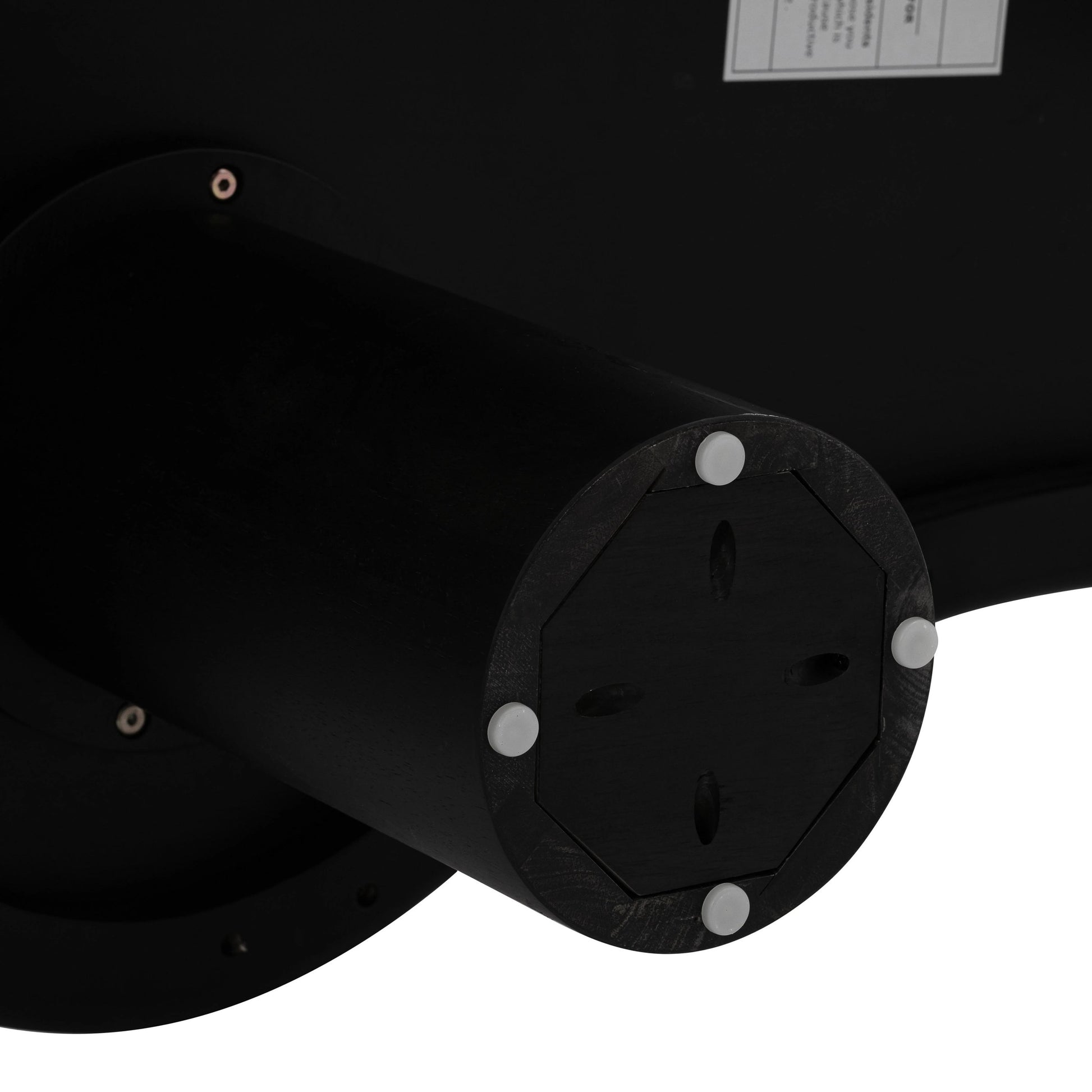 Gotham Onyx Coffee Table by TOV Furniture in black. Made from ash veneer, rubberwood in a modern style.