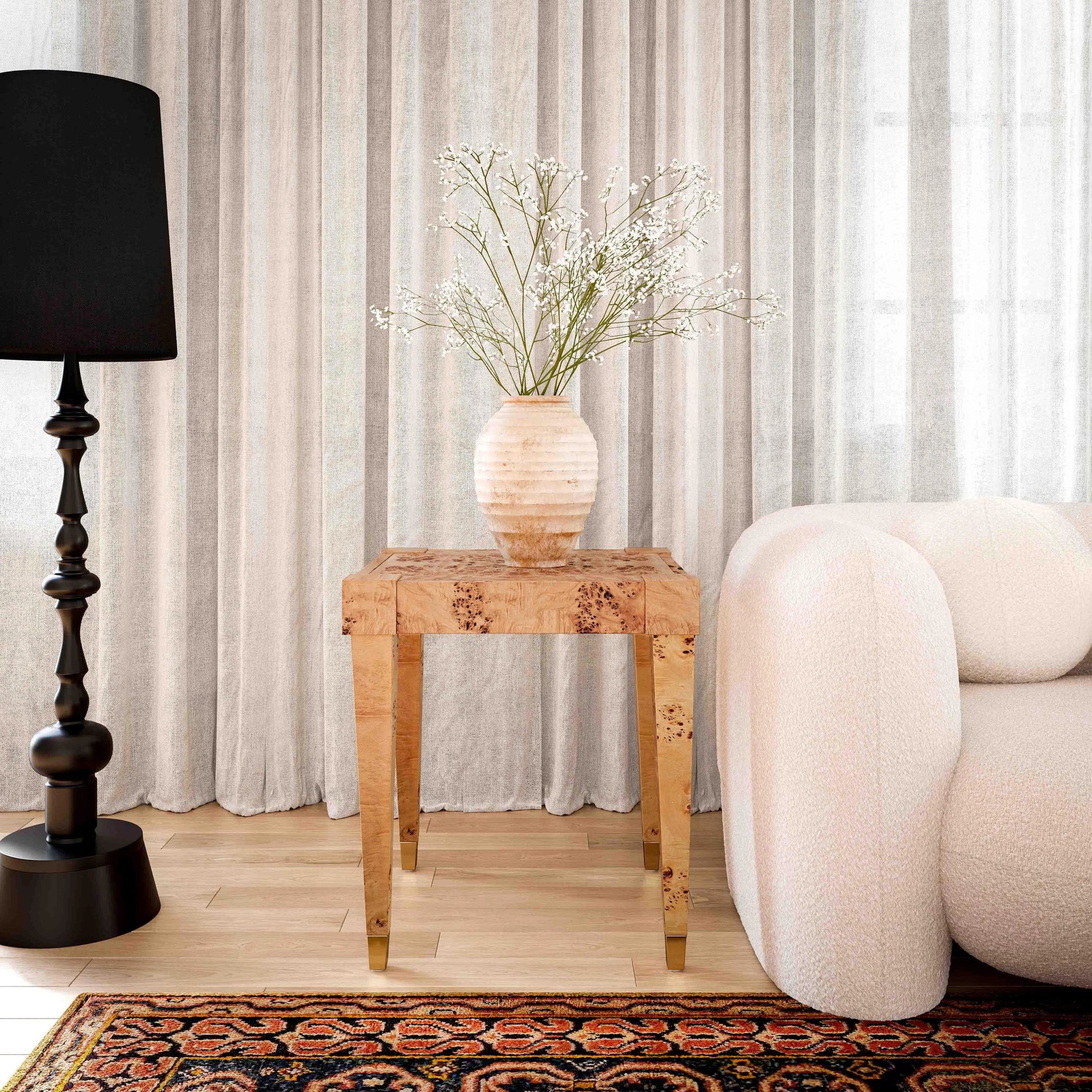 Brandyss Burl End Table by TOV Furniture. Made from unique in a modern style.