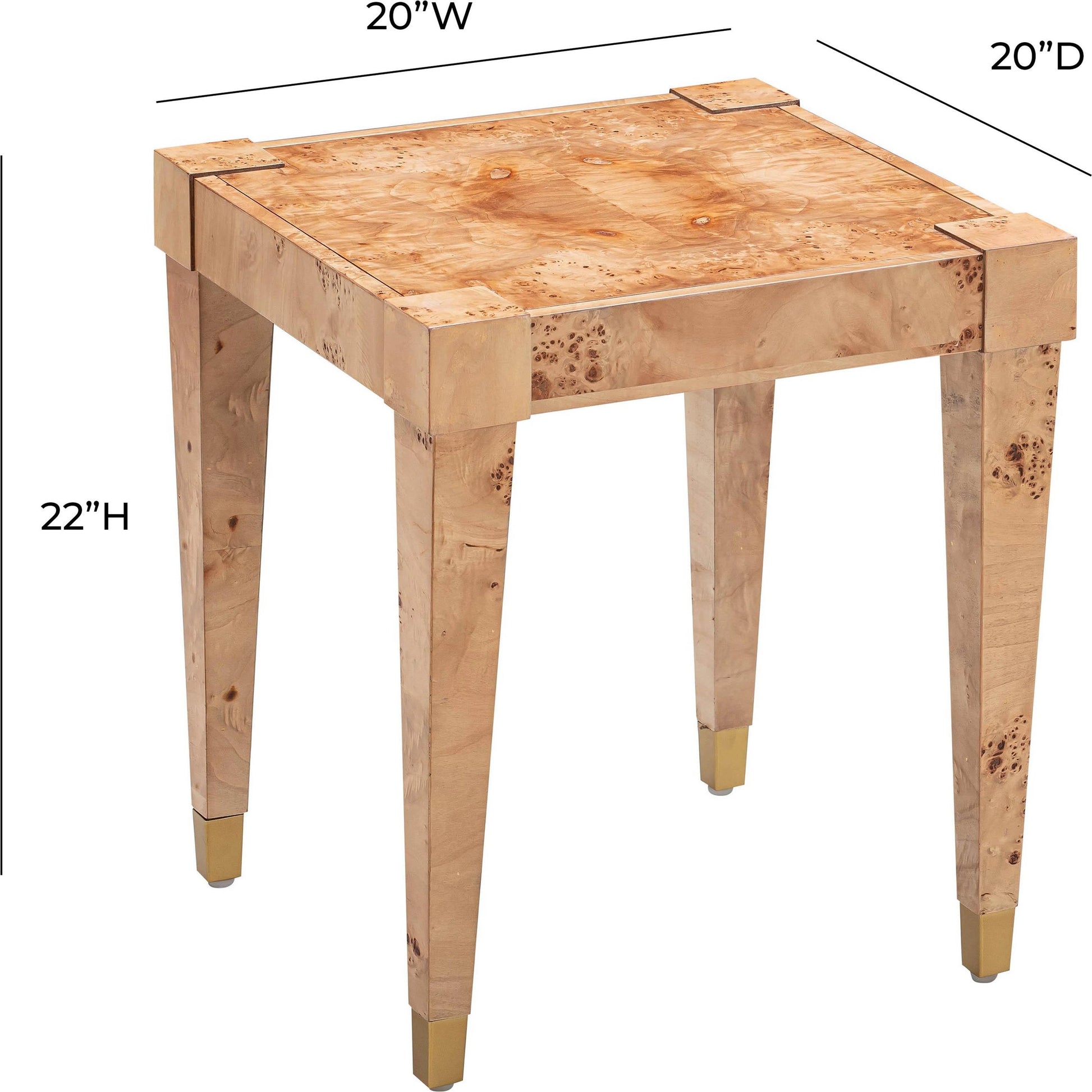 Brandyss Burl End Table by TOV Furniture. Made from unique in a modern style.