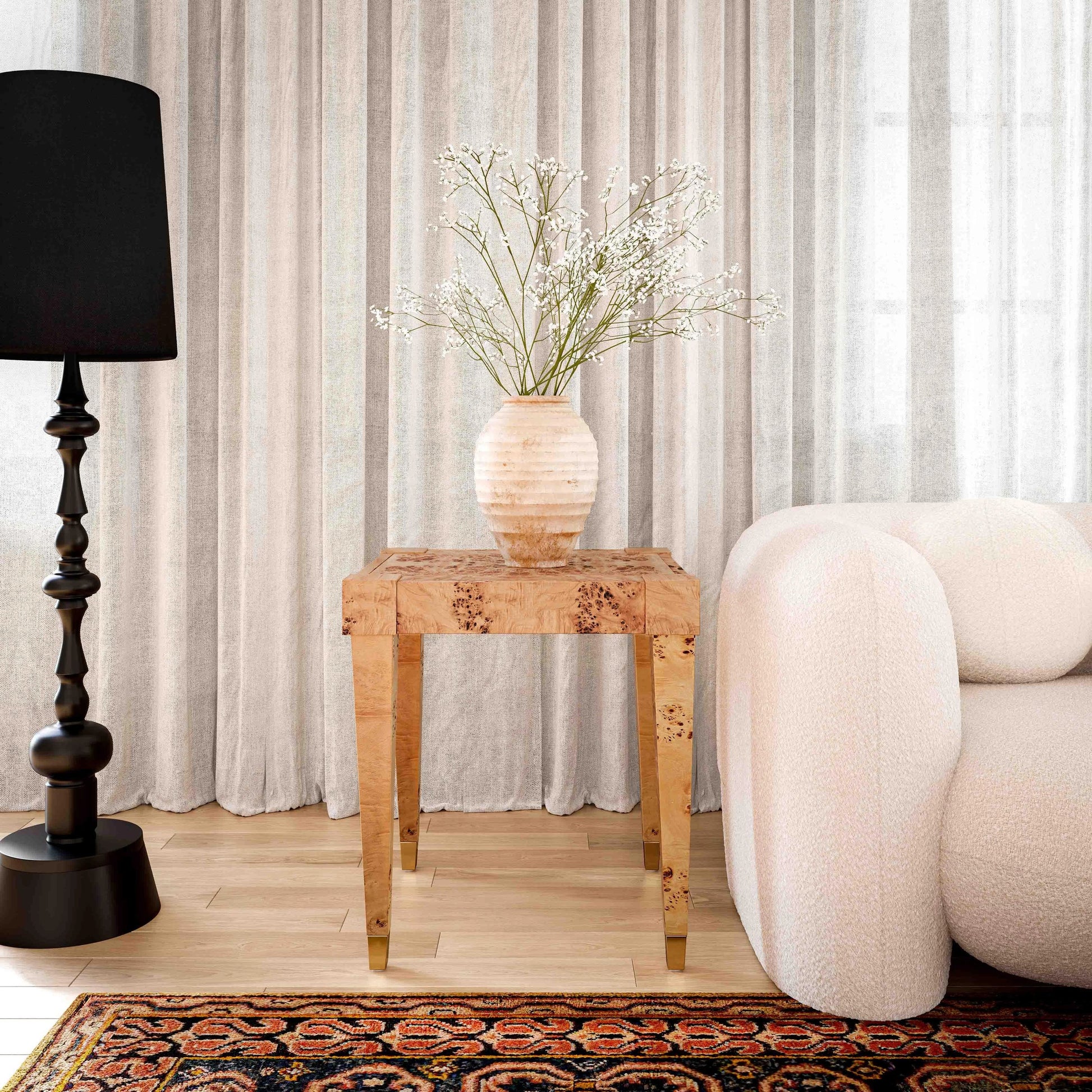 Brandyss Burl End Table by TOV Furniture. Made from unique in a modern style.